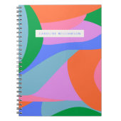 Helle Abstrakte Kunst Personalisierter Name Notizblock (Vorderseite)