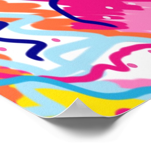 Helle Abstrakte Kunst Poster (Ecke)