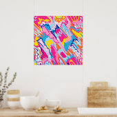 Helle Abstrakte Kunst Poster (Küche)