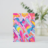 Helle Abstrakte Kunst Postkarte (Stehend Vorderseite)