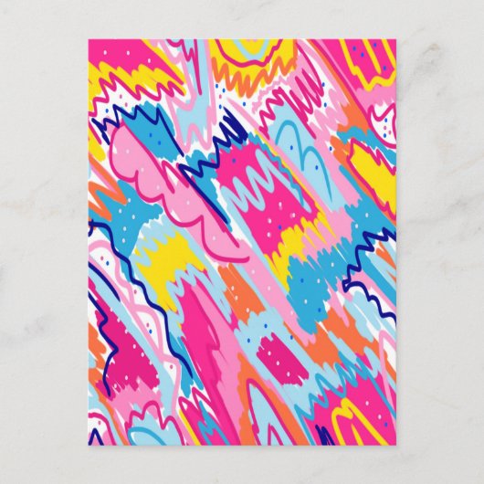 Helle Abstrakte Kunst Postkarte (Vorderseite)