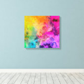 Helle Abstrakte Malerei Leinwanddruck (Insitu (Holzboden))