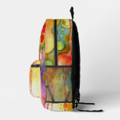 Helle Abstrakte Malerei mit Monogramm Bedruckter Rucksack (Rechts)