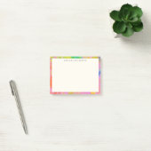 Helle abstrakte Malrand personalisierter Name Post-it Klebezettel (Büro)