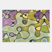 Helle, abstrakte, Mod, fröhliche, farbenfrohe Krei Geschenkpapier Set (Vorderseite 3)