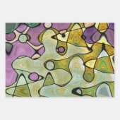 Helle, abstrakte, Mod, fröhliche, farbenfrohe Krei Geschenkpapier Set (Vorderseite 2)