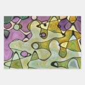 Helle, abstrakte, Mod, fröhliche, farbenfrohe Krei Geschenkpapier Set (Vorderseite)