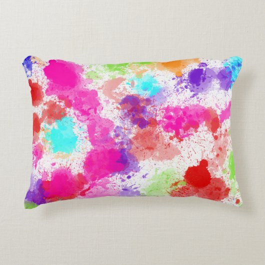 Helle Abstrakte Paint Splash Dekokissen (Vorderseite)