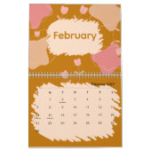 Helle abstrakte Pastellblumen Kalender (Feb 2027)