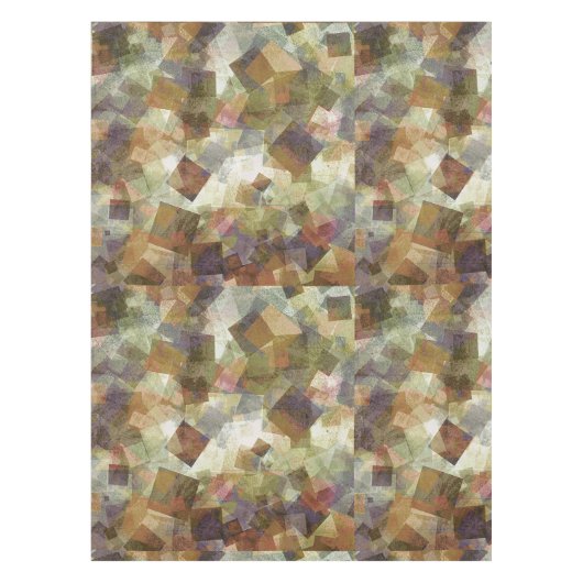 Helle abstrakte Quadrate Tischdecke (Vorderseite)