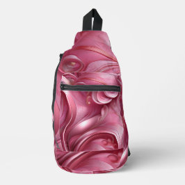 HELLE ABSTRAKTE ROSA WIRBEL CROSSBODY BAG