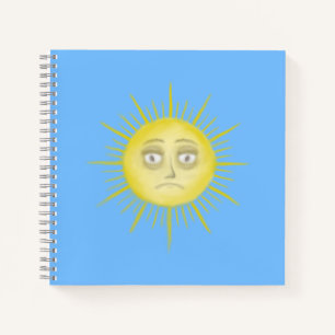 Helle abstrakte Sonnenkunst Notizblock