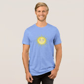 Helle abstrakte Sonnenkunst Tri-Blend Shirt (Vorderseite voll)