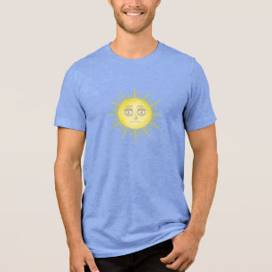 Helle abstrakte Sonnenkunst Tri-Blend Shirt