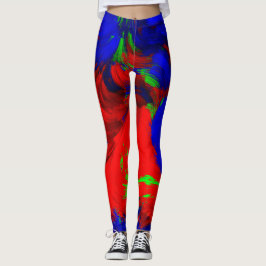 Helle abstrakte Wasser-Farbrote grün-blaue Hosen Leggings