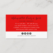 Helle Abstrakte Wasserfarbe Regenbogen Makeup Arti Visitenkarte (Rückseite)