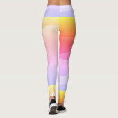 Helle Abstrakte Wavy Lines Leggings (Rückseite)