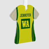 Helle acrylsauerhaut des personalisierten Netball Ornament (Vorderseite)