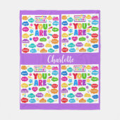 Helle Affirmation - Motivierend Dekoration im Klas Fleecedecke (Vorderseite)