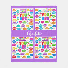 Helle Affirmation - Motivierend Dekoration im Klas Fleecedecke