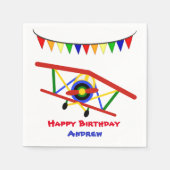 Helle Airplane Birthday Boy Serviette (Vorderseite)