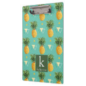 Helle Ananas auf geometrischem Monogramm des Klemmbrett (Links)