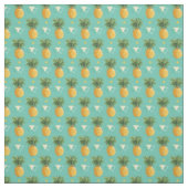 Helle Ananas auf geometrischem Muster Stoff (Muster)