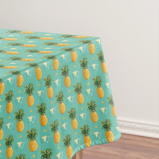 Helle Ananas auf geometrischem Muster Tischdecke (Beispiel)