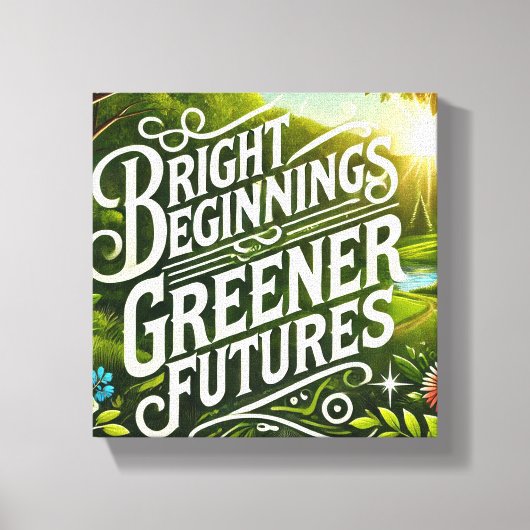 Helle Anfänge KI Kunst Leinwanddruck (Vorderseite)