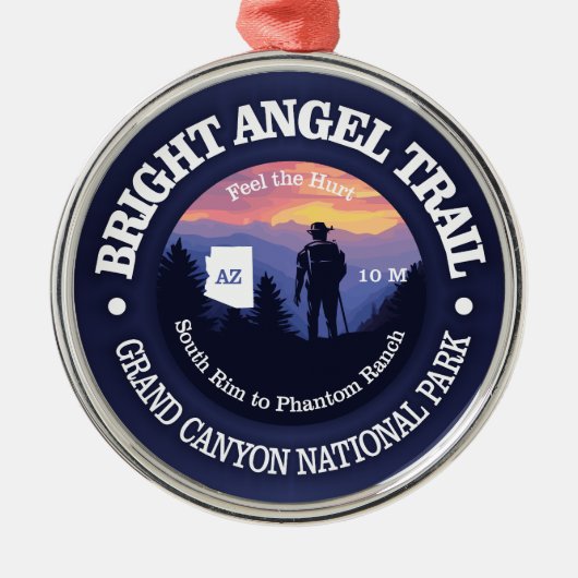 Helle Angel Trail (rd2) Ornament Aus Metall (Vorne)