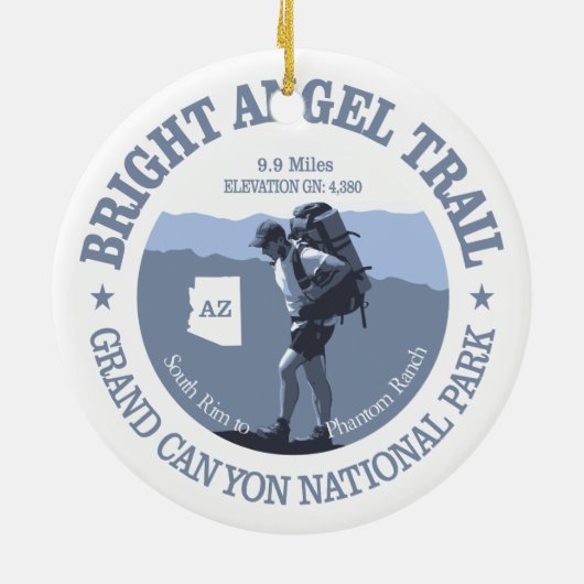 Helle Angel Trail (rd) Keramikornament (Hinten)