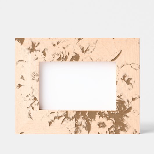 Helle antike Blumenperfektion Geätzte Rahmen (Vorderseite)