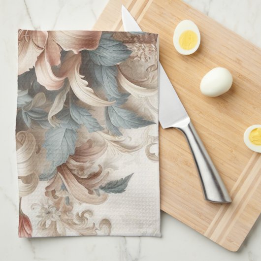 Helle antike Blumenperfektion Geschirrtuch (Viertel Falte)