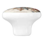 Helle antike Blumenperfektion Keramikknauf (Seitenansicht)