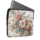 Helle antike Blumenperfektion Laptopschutzhülle (Vorne Rechts)