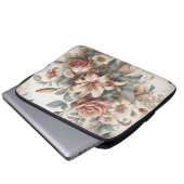 Helle antike Blumenperfektion Laptopschutzhülle (Vorne Knopf)