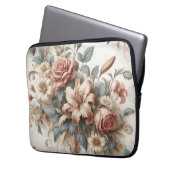 Helle antike Blumenperfektion Laptopschutzhülle (Vorderseite Links)