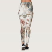 Helle antike Blumenperfektion Leggings (Rückseite)