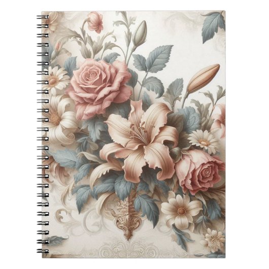 Helle antike Blumenperfektion Notizblock (Vorderseite)