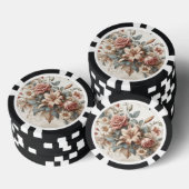 Helle antike Blumenperfektion Pokerchips (Stapel)