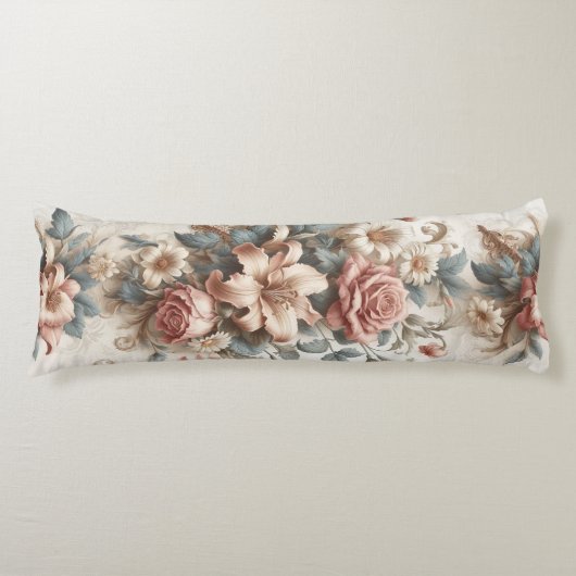 Helle antike Blumenperfektion Seitenschläferkissen (Vorderseite)