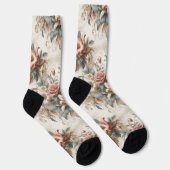 Helle antike Blumenperfektion Socken (Rechts)