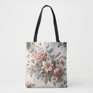 Helle antike Blumenperfektion Tasche