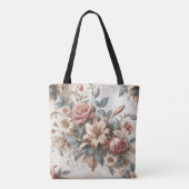 Helle antike Blumenperfektion Tasche (Rückseite)