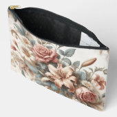 Helle antike Blumenperfektion Zubehörtasche (Offen)