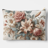 Helle antike Blumenperfektion Zubehörtasche (Rückseite)