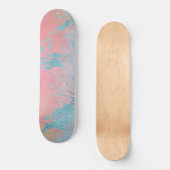 Helle Apricot Blue Foil Skateboard (Vorderseite)