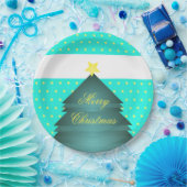 Helle Aquamarin Beach Weihnachten Thema Pappteller (Party)