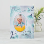 Helle Aquamarine blaue Blume in Love Memory Foto C (Stehend Vorderseite)