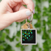 Helle, aquamarine und liengrüne Blüte Schlüsselanhänger (Hand)